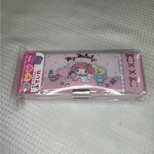 Sanrio My Melody double sided Pink Pencil Box built in sharpener. Slim and light